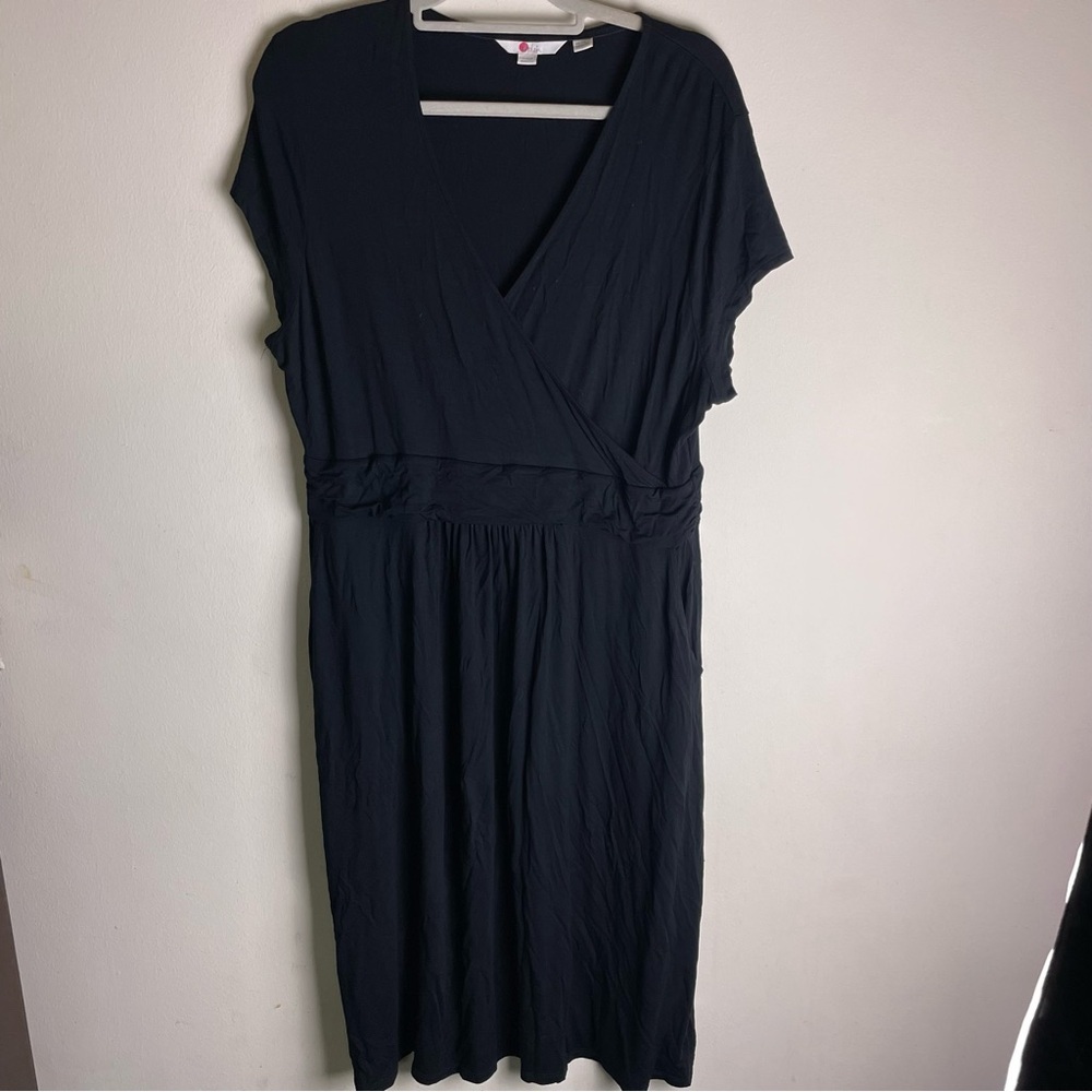 Boden Lola Jersey dress size 16/18 black knee length
